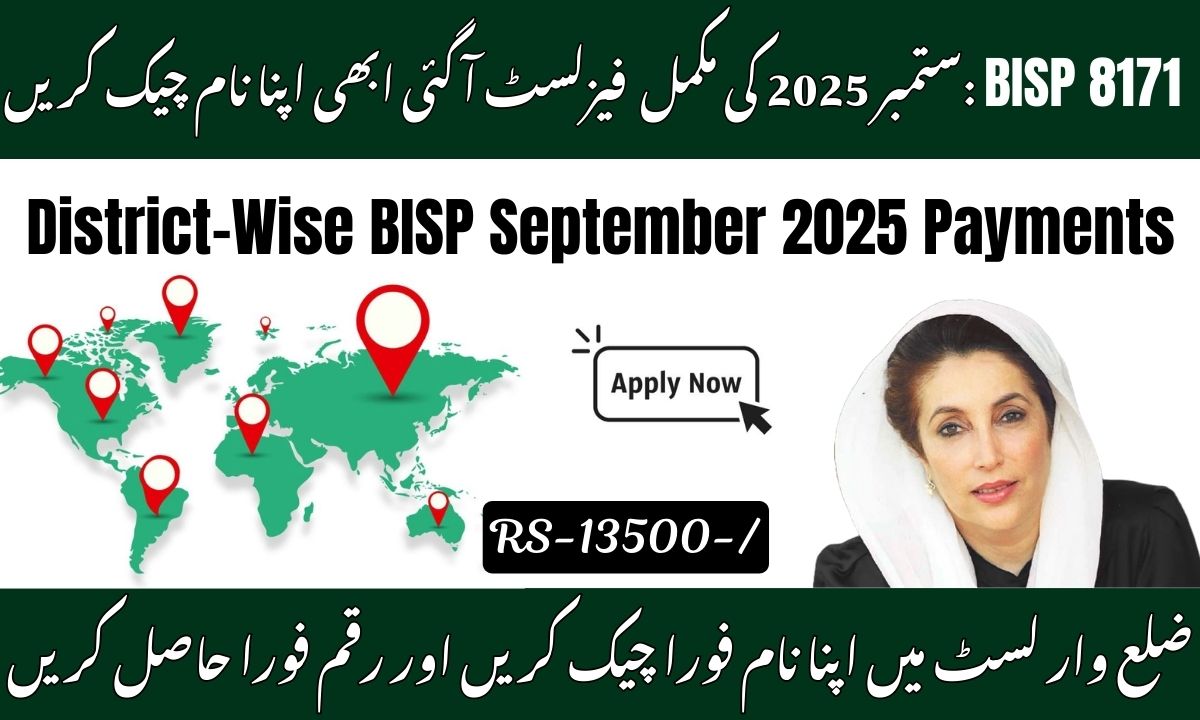 District-Wise BISP September 2025 Payments