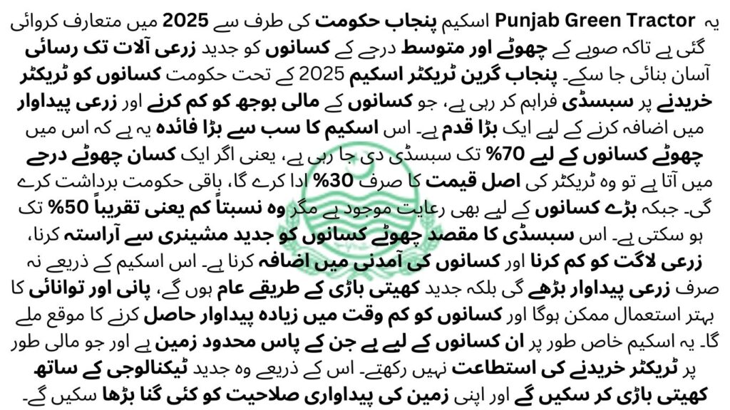 Punjab Green Tractor Scheme 2025 Phase 2 Registration