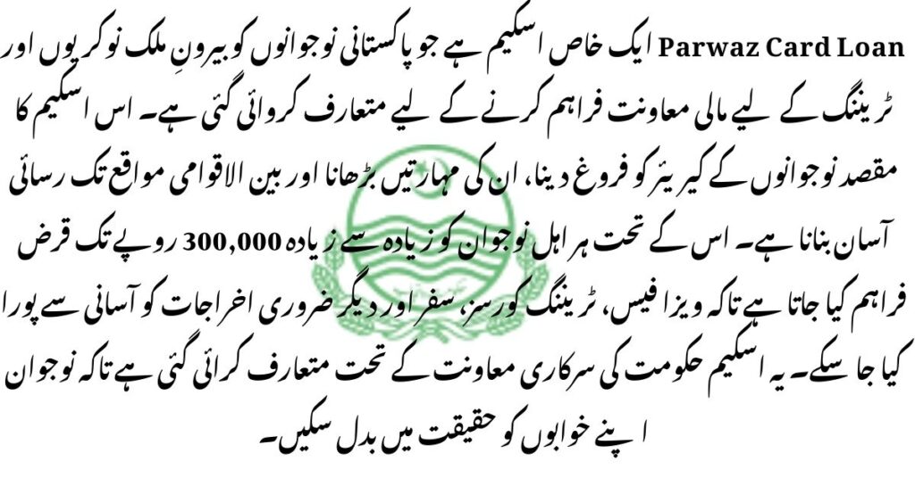 Parwaz Card Loan PKR 300000 apply online 2026
